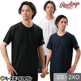 野球 Tシャツ メンズ ユニセックス 男女兼用 ローリングス ベースボールTシャツ 半袖 丸首 おしゃれ かっこいい ベースボールシャツ チームウェア 大きいサイズあり AST13S12