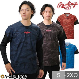 野球 Tシャツ メンズ ローリングス ブラックレーベル ライトニングストーン ファイアー V-Tシャツ 半袖 Vネック おしゃれ かっこいい ベースボールシャツ メッシュ ストレッチ AST13S01