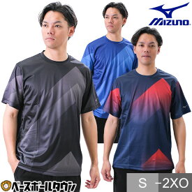 野球 Tシャツ メンズ MIZUNO KIDOグラフィックTシャツ 半袖 丸首 かっこいい ベースボールシャツ 12JAAT10 楽天スーパーSALE RakutenスーパーSALE