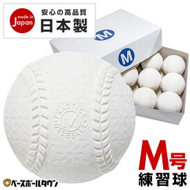 【安心の日本製】激安軟式練習球 M号球 1ダース 12個入り M球 某有名野球ボールメーカー製 限定・独占販売 一般・中学生向け ベースボールタウンオリジナル 【365日あす楽対応】