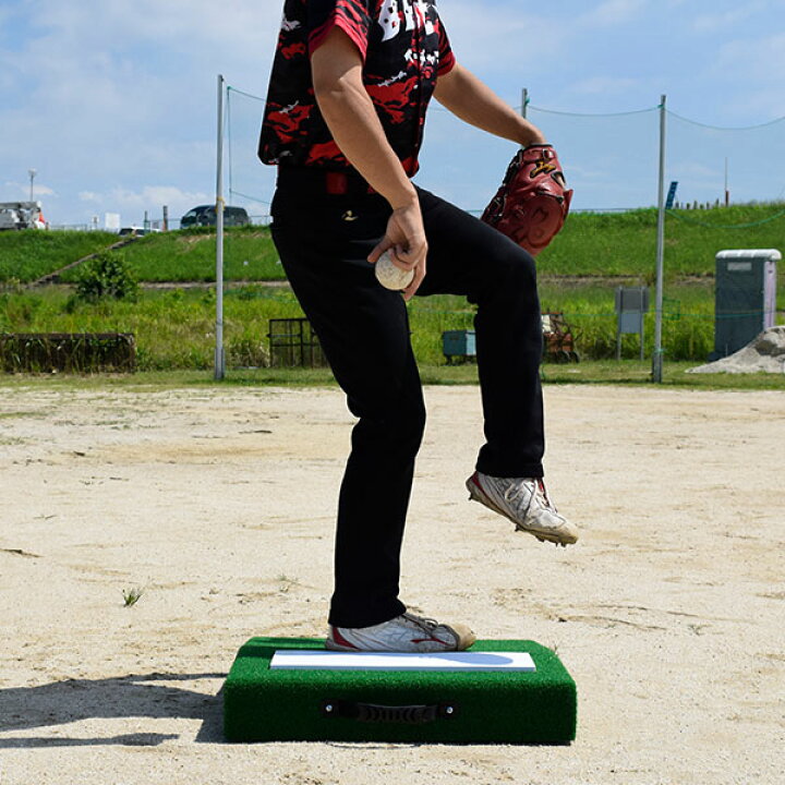 楽天市場】野球 投球練習用 ポータブルマウンド 人工芝 ピッチャー  