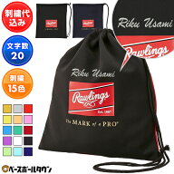 文字刺繍入り ローリングス Rawlings 刺繍代金込み グラブ袋 パッチロゴプリント マルチ袋 野球 ソフトボ…