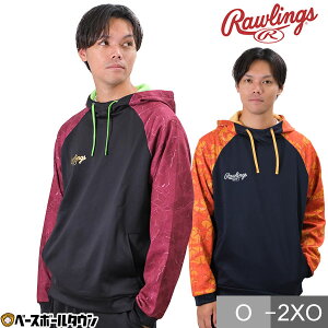 野球 パーカー メンズ レディース 男女兼用 ローリングス Rawlings コンバット ニットパーカーシャツ 長袖 プルオーバー フード付き スポーツウェア 秋冬用 AOS13F07 【365日あす楽対応】 アウト