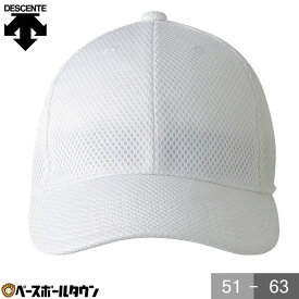野球 メッシュキャップ 白 丸形 デサント DESCENTE 練習用帽子 帽子 アジャスター付き 丸型 DB5SCP03M 【365日あす楽対応】