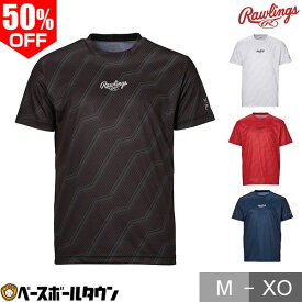 【在庫品限り】 50％OFF 野球 Tシャツ メンズ 半袖 丸首 ローリングス Rawlings グラフィック Tシャツ スポーツウェア おしゃれ かっこいい ベースボールシャツ 大人 AST14F02 【365日あす楽対応】