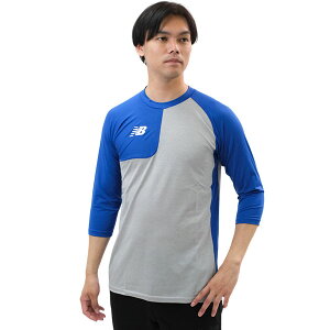 野球 アンダーシャツ 長袖 七分袖 丸首 大人 ニューバランス New Balance BP ベースボールアシンメトリ? ロングスリーブトップ 右投げ用 ストレッチ素材 吸汗速乾 一般用 MT41714R 野球ウェア 大谷