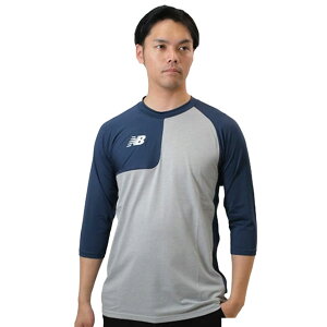 野球 アンダーシャツ 長袖 七分袖 丸首 大人 ニューバランス New Balance BP ベースボールアシンメトリ? ロングスリーブトップ 右投げ用 ストレッチ素材 吸汗速乾 一般用 MT41714R 野球ウェア 大谷