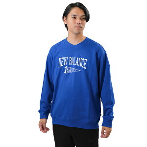 野球 スウェット トレーナー 大人 ニューバランス New Balance メンズ レディース クルーネック 春 秋 裏毛 長袖 丸首 プリント トップス ゆったり おしゃれ 野球観戦 スポーツ観戦 部活 普段使
