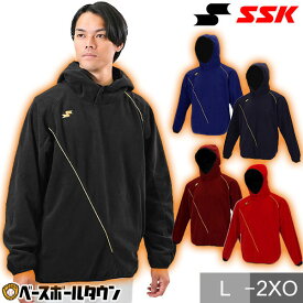 野球 フリース パーカー メンズ SSK エスエスケイ フリースジャケット 長袖パーカ 裏タフタ フード付き プルオーバー 冬用 防寒ウェア 防風 保温 BWF230PL トレーニング テックウェア 一般 大人 レディース 秋冬 楽天スーパーSALE RakutenスーパーSALE