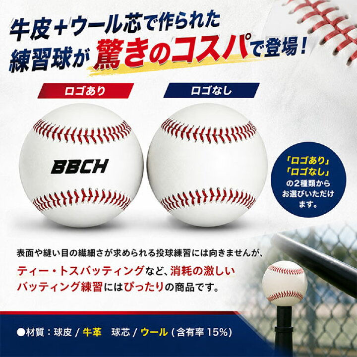 楽天市場】野球 硬式練習球 1ダース(12個)売り バッティング練習用 