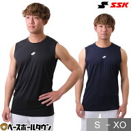 野球 アンダーシャツ 夏用 ノースリーブ 丸首 SSK エスエスケイ ローネック 日本製 SCF230LN 野球ウェア …