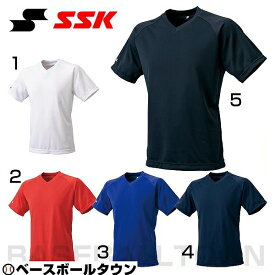 野球 Tシャツ メンズ SSK 半袖 Vネック おしゃれ かっこいい ベースボールシャツ 吸汗速乾 日本製 BT2260 メール便可