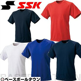 野球 Tシャツ ジュニア SSK 半袖 丸首 おしゃれ かっこいい ベースボールシャツ BT2250J メール便可