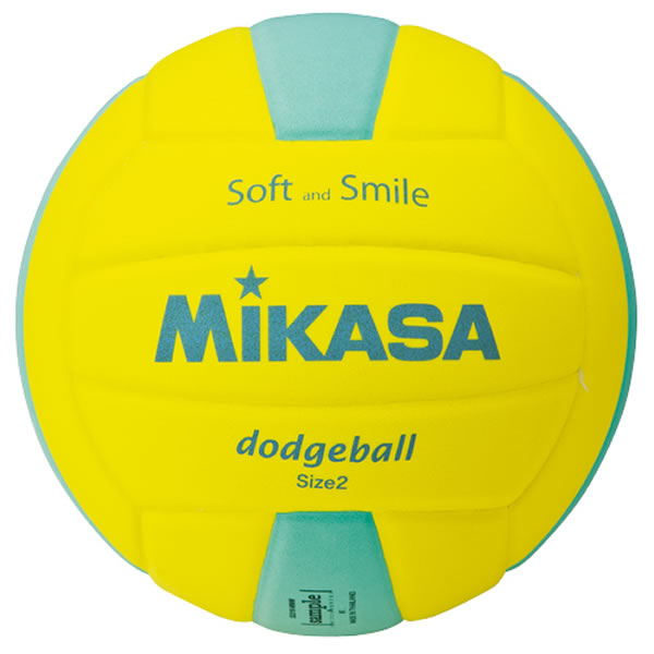 MIKASA スーパーセール ドッジボール ミカサ スマイルドッジボール2号 EVA SDB2-YLG 取寄 イエロー ライトグリーン 重量約160g お気に入
