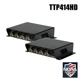 4映像をLANケーブル一本で伝送　UTP映像伝送ユニット（AHD/HD-TVI/HD-CVI/CVBS）送受信機セット【TTP414HD】