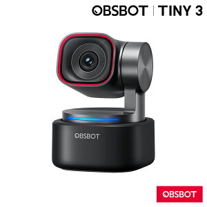 �yOBSBOT Tiny 3�zAI���� PTZ 4K ��ԃI�[�f�B�I �E�F�u�J���� �Q�[�����C�u�z�M �I�����C����c �v���[���Ɂi�ԕi�s�j