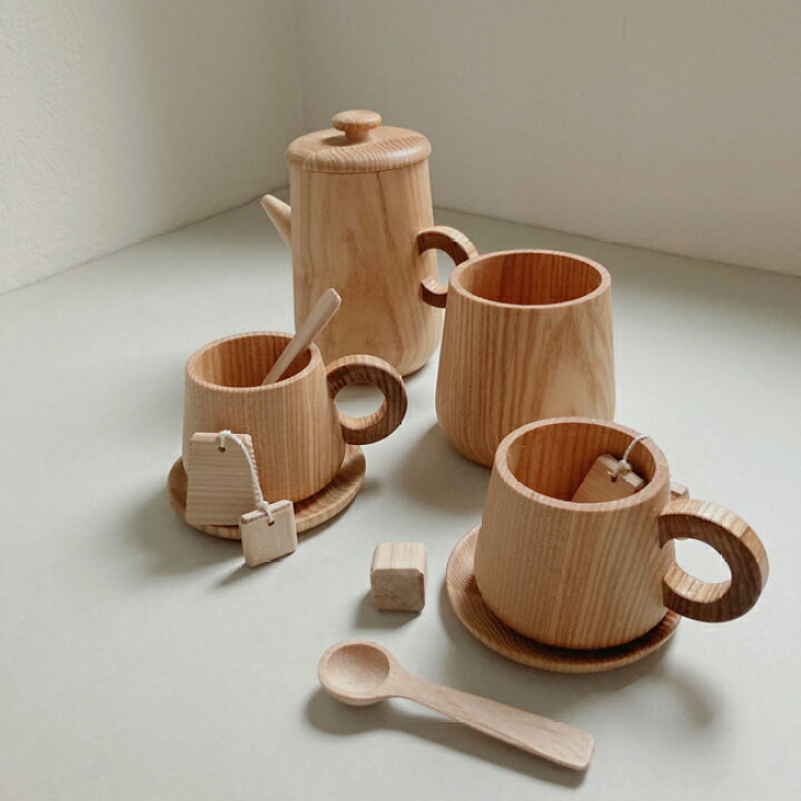 楽天市場】【送料無料】Wooden Tea set 木製ティーセット Lemi Toys 