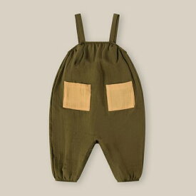 【送料無料】Olive Artisan Jumpsuit (6-12M,1-2Y, 2-3Y, 3-4Y) by organic zoo OZSS24 オーガニックズーSS24