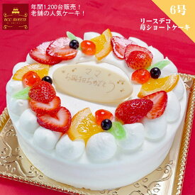 バースデーケーキ 誕生日ケーキ 6号 リース P付 生クリーム / 送料無料 18cm 送料無料 あす楽 誕生日 フルーツケーキ あす楽 バースデー 結婚記念日 ケーキ プレゼント スイーツ ギフト お菓子 子供 即日発送 送料込 送料込み ホール 名入れ 名入 還暦祝い 1歳 1才