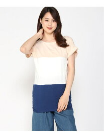 (W)7 3ハイショクキリカエチュニックOP B.C STOCK ベーセーストック トップス カットソー・Tシャツ ネイビー【送料無料】[Rakuten Fashion]