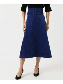 ビロードウエストマークフレアスカート◆ B.C STOCK ベーセーストック スカート ロング・マキシスカート ブルー【送料無料】[Rakuten Fashion]