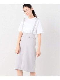 カットジャンスカート B.C STOCK ベーセーストック ワンピース・ドレス ジャンパースカート グレー【送料無料】[Rakuten Fashion]