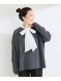 手洗い可 / T/Rローンボウタイブラウス B.C STOCK ベーセーストック トップス シャツ・ブラウス ホワイト ブルー【送料無料】[Rakuten Fashion]