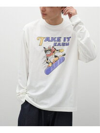 【SALE／30%OFF】ルーシーアートCAT ロングスリーブTシャツ B.C STOCK ベーセーストック トップス カットソー・Tシャツ ホワイト【RBA_E】【送料無料】[Rakuten Fashion]