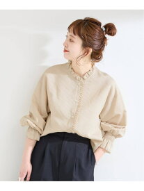 《予約》ウォッシャブル / フロントフリルブラウス B.C STOCK ベーセーストック トップス シャツ・ブラウス ブルー ベージュ ホワイト【先行予約】*【送料無料】[Rakuten Fashion]