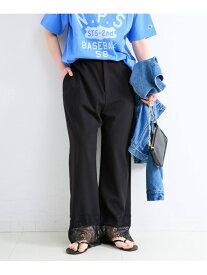 《予約》【一部WEB限定カラーあり】手洗い可 / レースヘムパンツ B.C STOCK ベーセーストック パンツ その他のパンツ ネイビー ブラック グレー【先行予約】*【送料無料】[Rakuten Fashion]