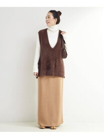 【SALE／30%OFF】《追加2》《2点セット》手洗い可 / ショートシャギーベスト+ダンボールスカート B.C STOCK ベーセーストック ワンピース・ドレス その他のワンピース・ドレス ネイビー ブラウン ベージュ【RBA_E】【送料無料】[Rakuten Fashion]