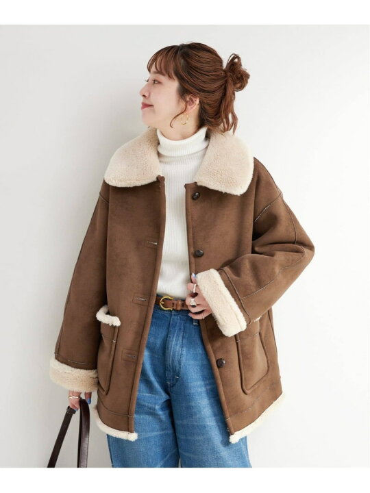 楽天市場】リバーシブルムートンライクコート B.C STOCK ベーセー 