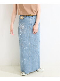 ウォッシャブル / DU JOUR/デュ ジュール LEAN GLITTER JEAN SKIRT B.C STOCK ベーセーストック スカート その他のスカート ホワイト ブルー【送料無料】[Rakuten Fashion]