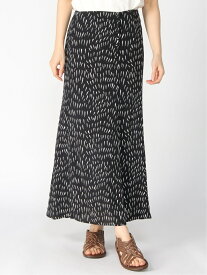JOURNAL STANDARD/(W)JS+eレーヨンプリントSK JOURNAL STANDARD ベーセーストック スカート ロング・マキシスカート ブラック ホワイト【送料無料】[Rakuten Fashion]