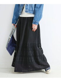 手洗い可 / コンベジレーススカート B.C STOCK ベーセーストック スカート ロング・マキシスカート ホワイト ブラック【送料無料】[Rakuten Fashion]