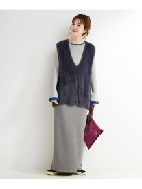 【SALE／30%OFF】《追加3》《2点セット》手洗い可 / ショートシャギーベスト+ダンボールスカート B.C STOCK ベーセーストック ワンピース・ドレス その他のワンピース・ドレス ブラウン ベージュ ネイビー【RBA_E】【送料無料】[Rakuten Fashion]