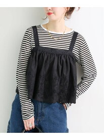 手洗い可 / レースキャミソール B.C STOCK ベーセーストック トップス シャツ・ブラウス ホワイト ブラック【送料無料】[Rakuten Fashion]