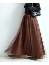 【SALE／30%OFF】手洗い可 / チュールスカート B.C STOCK ベーセーストック スカート ロング・マキシスカート ブラック ブラウン【RBA_E】【送料無料】[Rakuten Fashion]