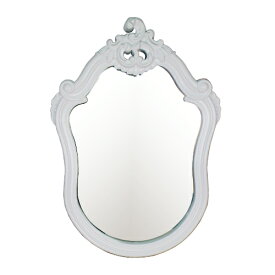 ミラー 鏡 おしゃれ 綺麗 リフォーム DIY 交換 デコラティブ フレーム ホワイト ヴィクトリアン 幅55×高77.5cm INK-0701012H