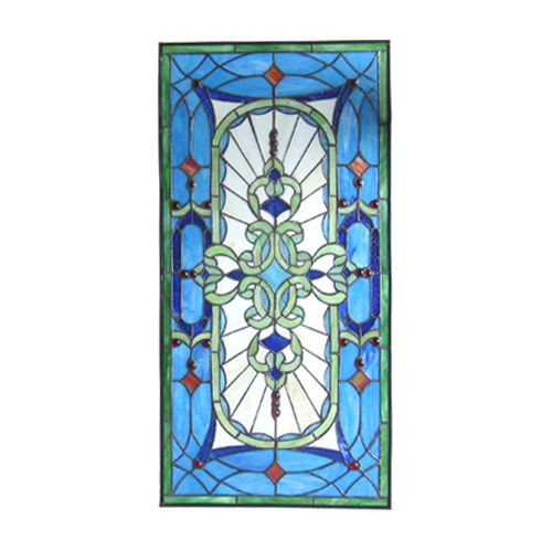 ステンドグラス おしゃれ 綺麗 リフォーム DIY 交換 窓枠 ドア パネル アイアン 幅42.5cm INK-1103011H |  ビーキューブ楽天市場店