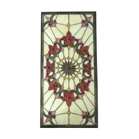 ステンドグラス おしゃれ 綺麗 リフォーム DIY 交換 窓枠 ドア パネル アイアン 幅42.5cm INK-1103012H