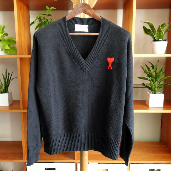 楽天市場】Ami Paris アミパリス AMI DE COEUR 春 Vネック ウール  