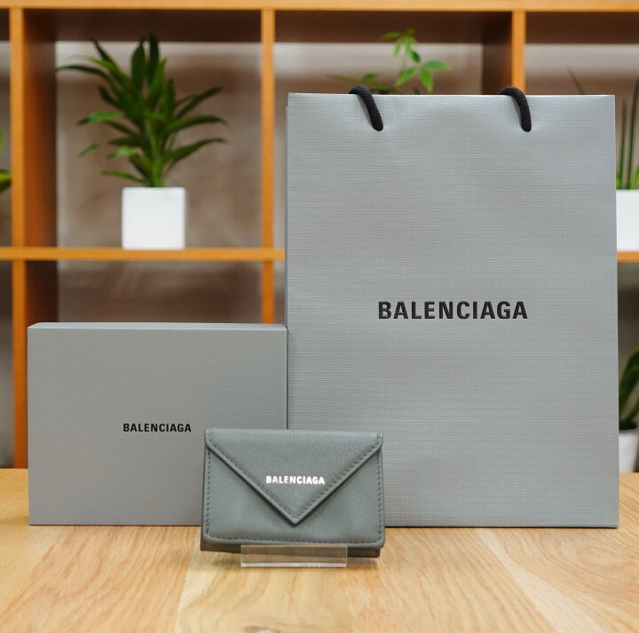 楽天市場】BALENCIAGA バレンシアガ 財布 PAPIER ミニウォレット  