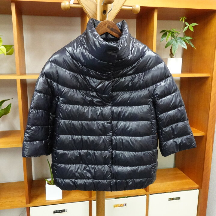 楽天市場】HERNO ダウンコート ケープ 春 AMINTA Mサイズ ブラック 