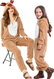 サンタ コスプレ トナカイ 子供 着ぐるみ 可愛い サンタコス サンタクロース ふわふわ パジャマ 部屋着 大きいサイズ サンタコス クリスマス オールインワン トナカイ コスチューム コス 衣装 パーティ レディース 長袖 サンタクロース ト パーティー 新年会 文化祭 大人