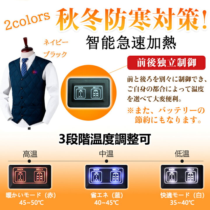 電熱ベスト ヒーターベスト 大きいサイズ S-6XL 12箇所発熱 加熱 ヒートベスト 3段階温度調整 USB給電 Vネック 防寒 男女兼用 紳士  通勤通学 屋外作業 丸洗い : LHTヤフー店 - 通販 - Yahoo!ショッピング [ｉｎｏｔｅｎｋａ] 電熱ベスト インナー ヒーターべスト  大きい ... [ｉｎｏｔｅｎｋａ] 電熱ベスト インナー ヒーターべスト 大きいサイズ xs-6xl 前後独立温度調整 3段階調整 メンズ 男女兼