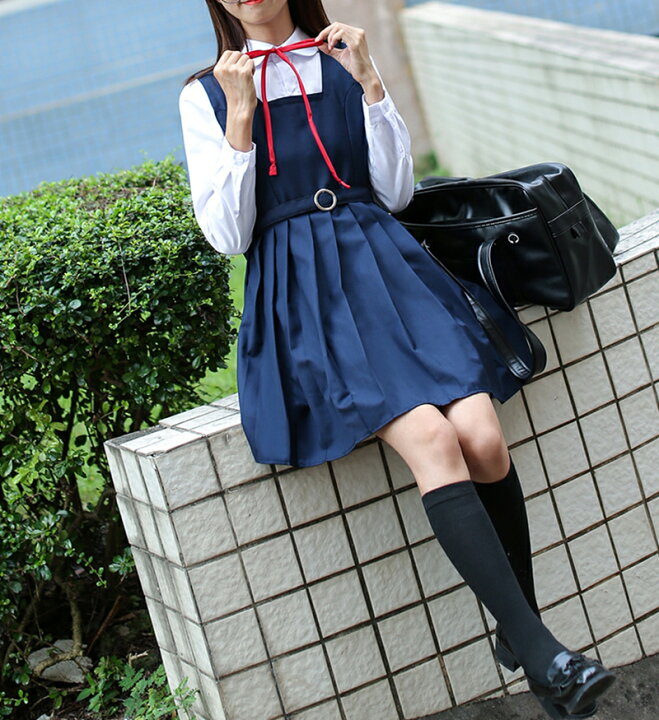 楽天市場】入学準備 高校制服4点セット ワンピースセット チョッキ jk  