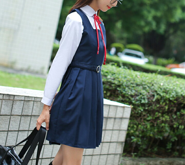 楽天市場】入学準備 高校制服4点セット ワンピースセット チョッキ jk  