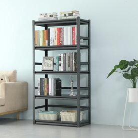 スチールラック メタルラック 収納棚 オープンラック オープンシェルフ 5段 ファイルラック キャスター付 棚 ラック 業務用 高耐荷重 置物架 高さ調整可能 簡単組立 物置 作業台 倉庫用 ブラック