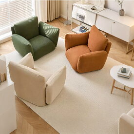 ビーズクッションチェア 折り畳み式の床置き椅子 背もたれ付き 横になったり寝たりするのに適しており リビングルームやバルコニーに最適 シングル畳スタイル